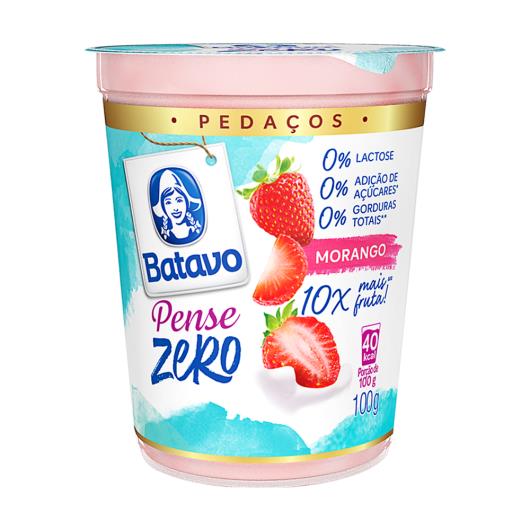 Iogurte Morango Batavo Pense Zero Lactose Pedaços Copo 100g - Imagem em destaque