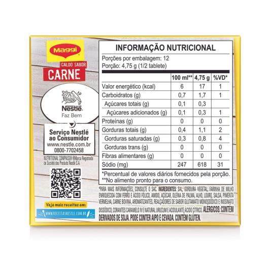 Caldo MAGGI Equilibrium Carne Tablete 57g - Imagem em destaque