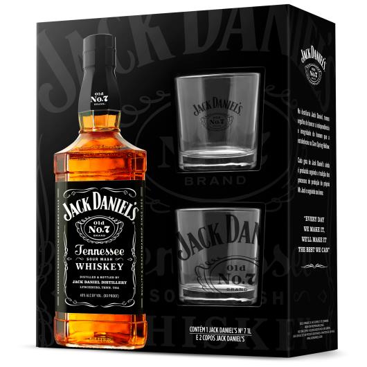 Whiskey Jack Daniel's Tennessee 1L + 2 copos - Imagem em destaque