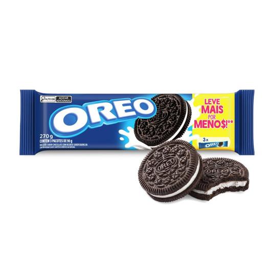 Biscoito Recheado Oreo Original Embalagem Econômica Multipack 270g - Imagem em destaque