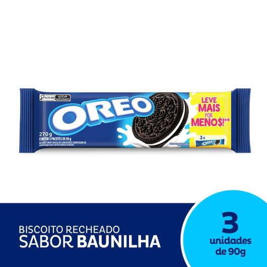 Biscoito Recheado Oreo Original Embalagem Econômica Multipack 270g - Imagem em destaque