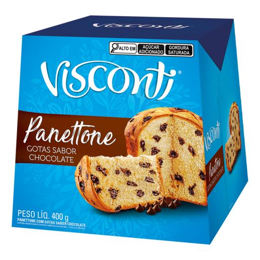 Panettone com Gotas de Chocolate Visconti Caixa 400g - Imagem em destaque