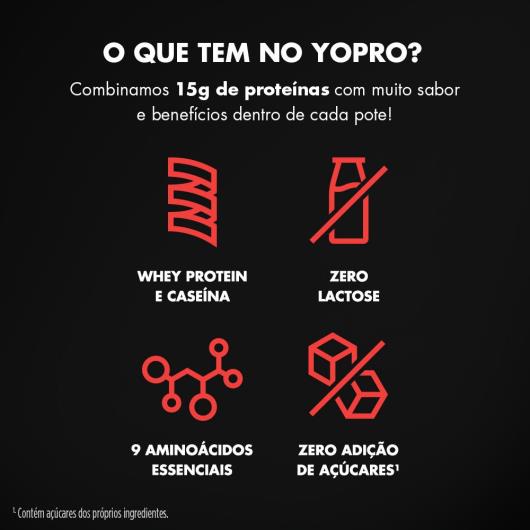 Iogurte YoPRO Morango 15g de proteínas 160g - Imagem em destaque