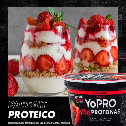 Iogurte YoPRO Morango 15g de proteínas 160g - Imagem em destaque