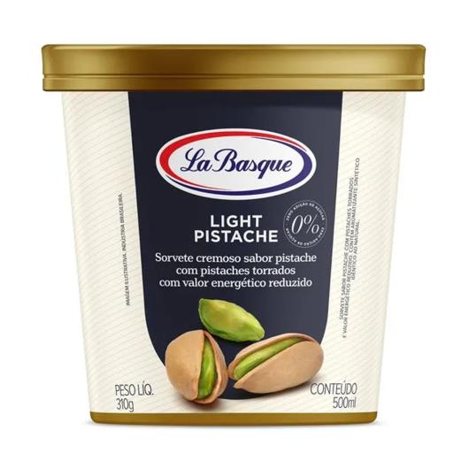 Sorvete Pistache Light La Basque Premium Cream Pote 500Ml - Imagem em destaque