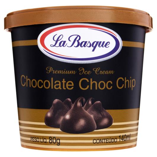 Sorvete Chocolate Choc Chip La Basque Premium Ice Cream 80g - Imagem em destaque