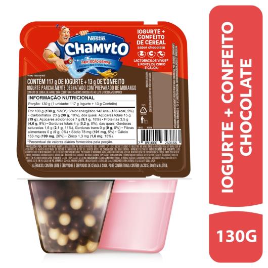 Iogurte Nestlé Chamyto® Morango com Cereais de Chocolate 130G - Imagem em destaque