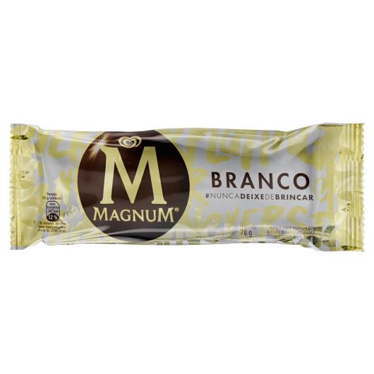 Sorvete Baunilha com Chocolate Branco Magnum 78g - Imagem em destaque