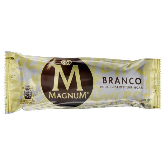 Sorvete Baunilha com Chocolate Branco Magnum 78g - Imagem em destaque