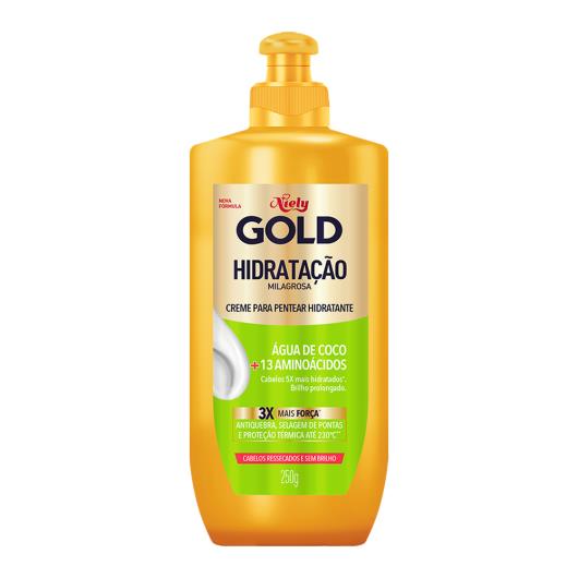 Creme Para Pentear Niely Gold Hidratação Milagrosa Água De Coco + 13 Aminoácidos 250g - Imagem em destaque