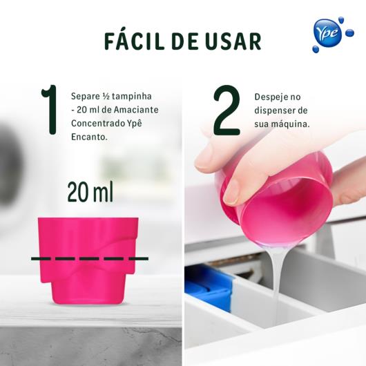 Amaciante de Roupas Ypê Concentrado Pink 1l - Rende 50 Lavagens - Imagem em destaque