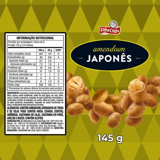 Amendoim Japonês Elma Chips Pacote 145G - Imagem em destaque