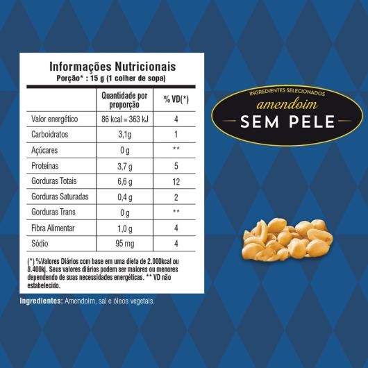 Amendoim Frito E Salgado Sem Pele Elma Chips Pacote 100G - Imagem em destaque