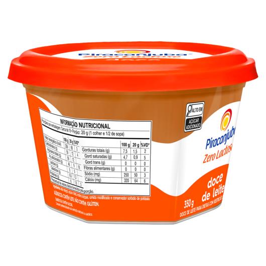 Doce de Leite Zero Lactose Piracanjuba Pote 350g - Imagem em destaque