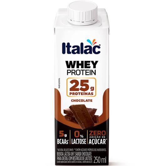 Bebida Láctea whey protein chocolate Italac 250ml - Imagem em destaque