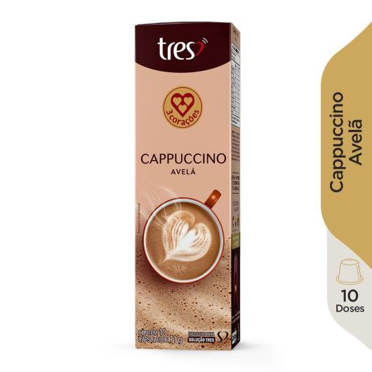 Cappuccino em Cápsula Avelã Tres Corações Caixa 110g 10 Unidades - Imagem em destaque