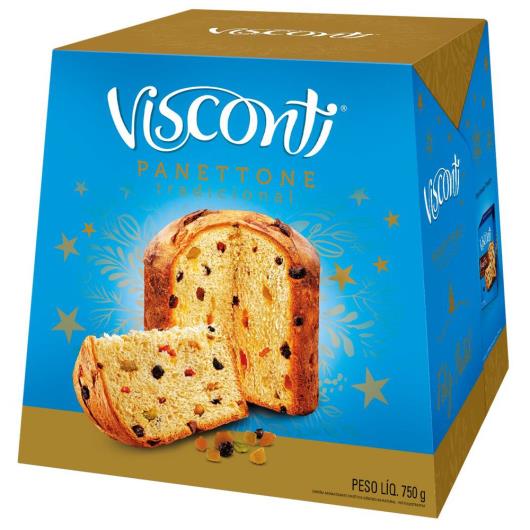 Panettone Tradicional Visconti Caixa 750g - Imagem em destaque