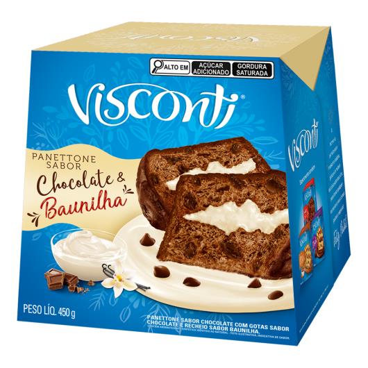 Panettone Chocolate Recheio Baunilha Visconti Caixa 450g - Imagem em destaque