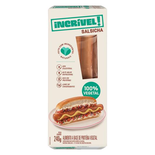 Salsicha Incrível! 100% Vegetal 240g - Imagem em destaque