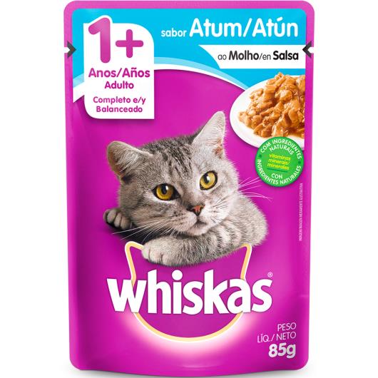 Alimento para gatos Whiskas sabor atum ao Molho 85g - Imagem em destaque