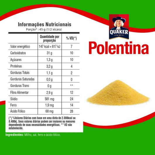 Flocos De Milho Pré-Cozido Quaker Polentina Pacote 500G - Imagem em destaque