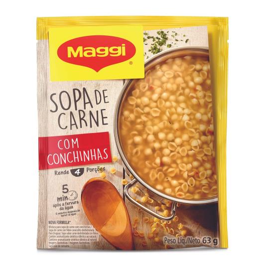 MAGGI Sopa de Carne com Conchinhas Sachê 63g - Imagem em destaque