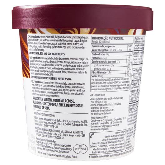 Sorvete chocolate belga Haagen-Dazs 473ml - Imagem em destaque