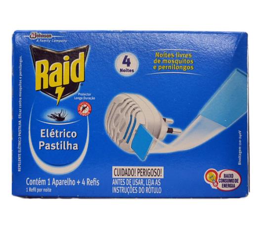 Repelente Raid elétrico aparelho + 4 pastilhas - Imagem em destaque