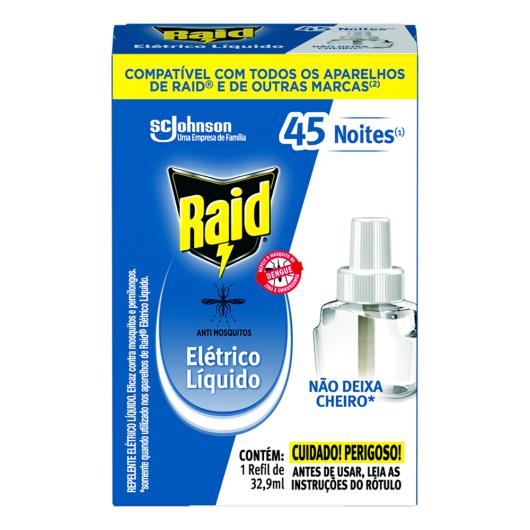 Repelente Líquido Elétrico 45 Noites Raid Caixa 32,9ml Refil - Imagem em destaque