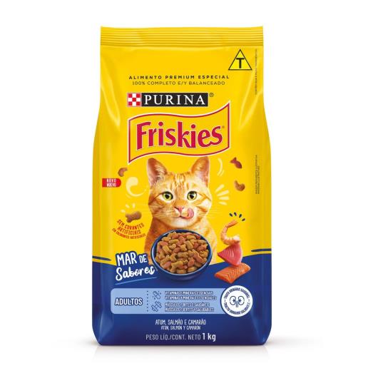 Ração FRISKIES gatos adultos peixes – Mar de sabores 1kg - Imagem em destaque