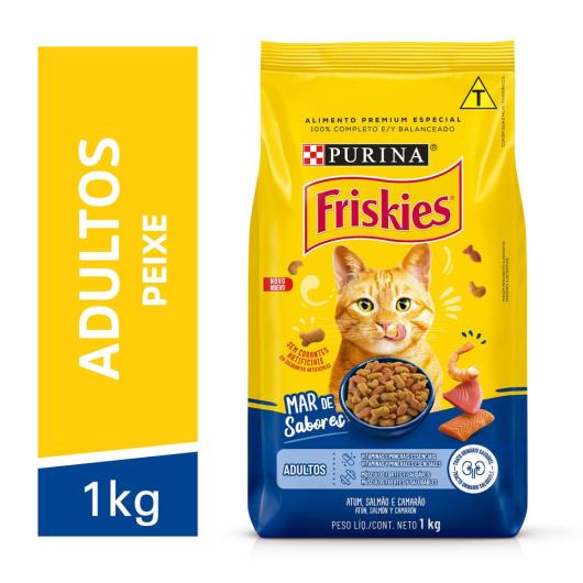 Ração FRISKIES gatos adultos peixes – Mar de sabores 1kg - Imagem em destaque