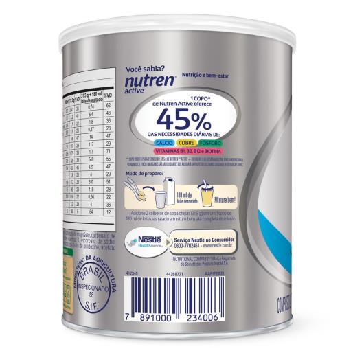 Complemento Alimentar Nutren Active Baunilha 400g - Imagem em destaque