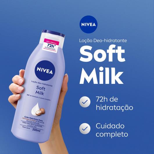 NIVEA Loção Deo-Hidratante Soft Milk 200ml - Imagem em destaque