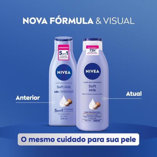 NIVEA Loção Deo-Hidratante Soft Milk 200ml - Imagem em destaque