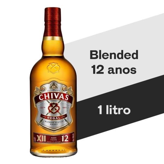 Whisky Chivas Regal 12 anos Escocês 1 litro - Imagem em destaque