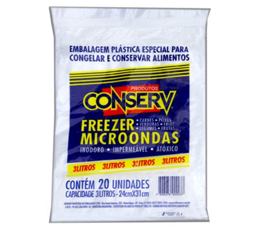 Embalagem plástica freezer Conserv 3 litros - Imagem em destaque