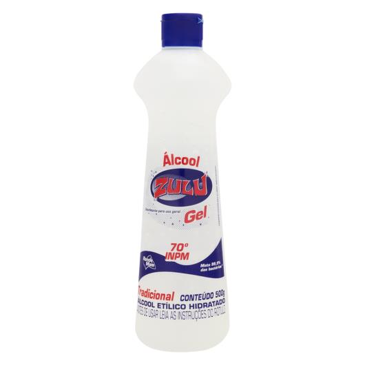 Álcool Gel 70º INPM Tradicional Zulu Squeeze 500g - Imagem em destaque